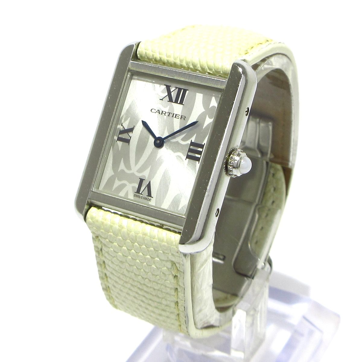 Cartier(カルティエ) 腕時計 タンクソロSM W1019555 レディース 2006年クリスマス限定/社外ベルト シルバー - メルカリ