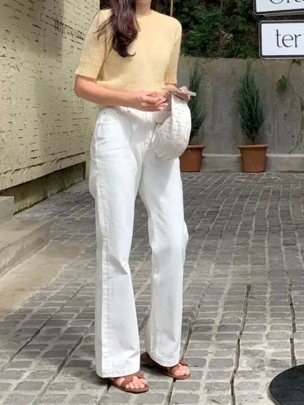 ウェアウェザー ケリーデニム 白 M