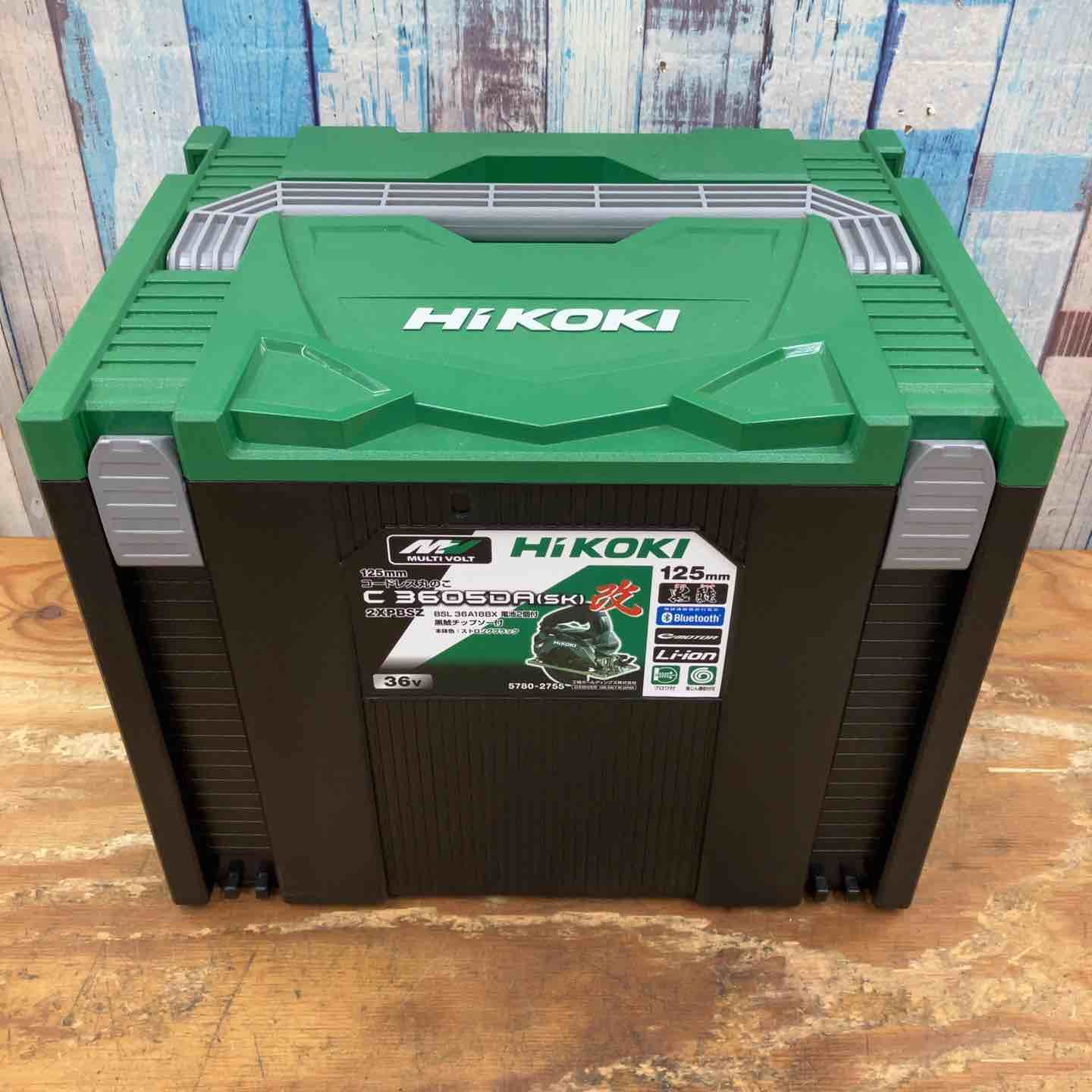 ハイコーキ HIKOKI 旧 日立工機 コードレス丸のこ C3605DA SK 2XPBSZ ストロングブラック 36V 165mm 純正 マルチボルトバッテリー2個付き 柏店