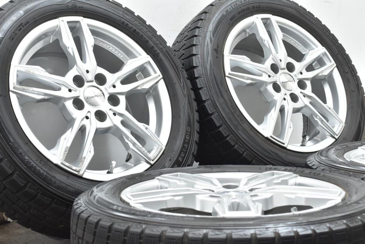 フォルクスワーゲン アウディ 設計 ユーロテック 15in 6J 38 PCD100 ダンロップ ウインターマックス WM01 185 60R15 VW ポロ A1