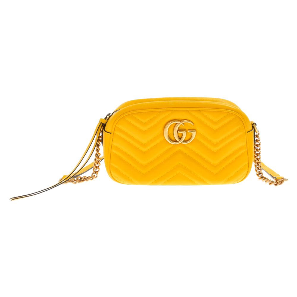 GUCCI (グッチ) GGマーモント キルティング スモールショルダーバッグ 