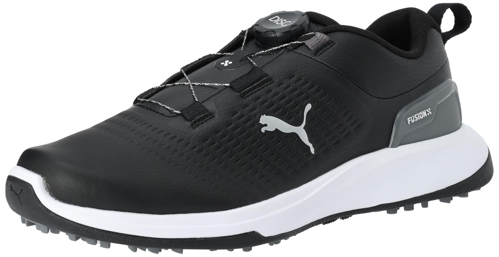プーマ スパイクレス ゴルフシューズ グリップフュージョン フレックス ディスク|379211|PUMA GOLF メンズ プーマブラック|スレートグレー 25.0 cm プーマブラック|スレートグレー 25.0 cm