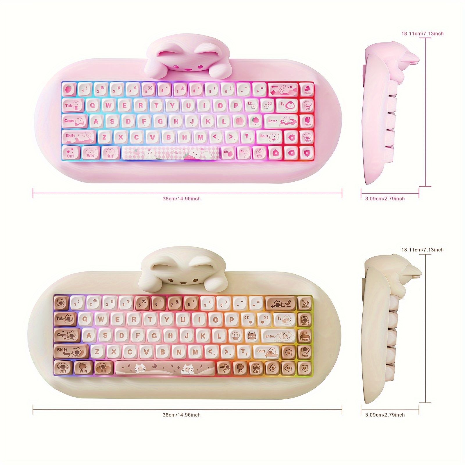 ワイヤレスメカニカルキーボード 65％ゲーミングキーボード