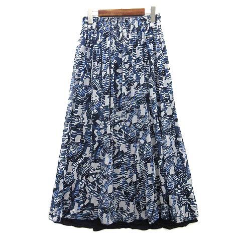 コムサデモード COMME CA DU MODE 幾何学 リバーシブル ギャザー