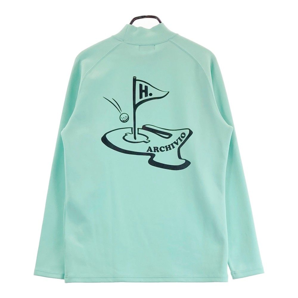 サイズ：48 ARCHIVIO アルチビオ  ハイネック 長袖Tシャツ  グリーン系 [240101463001] ゴルフウェア メンズ ストスト ARCHIVIO アルチビオ ハイネック 長袖Tシャツ グリーン系 サイズ
