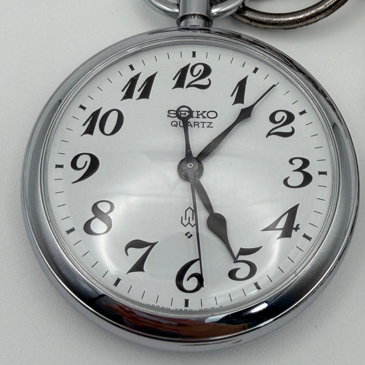 希少 SEIKO セイコー 懐中時計 鉄道時計 7C11-0010 クオーツ式  