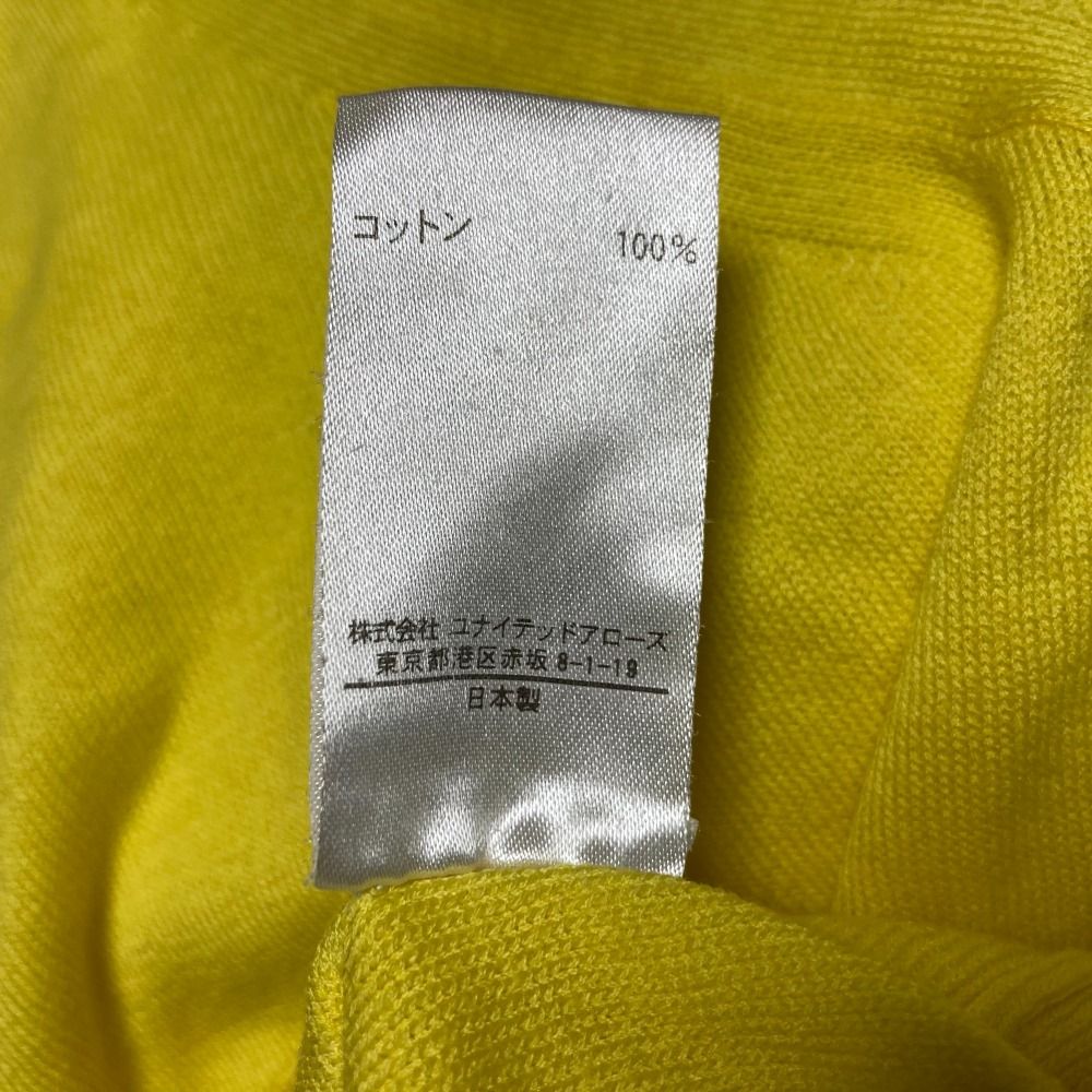 美品 BLAMINK ブラミンク コットン18G クルーネックショートスリーブ ニットカットソー サイズ36 イエロー レディース 古着 中古 BLAMINK - 美品 BLAMINK ブラミンク コットン18G クルーネック