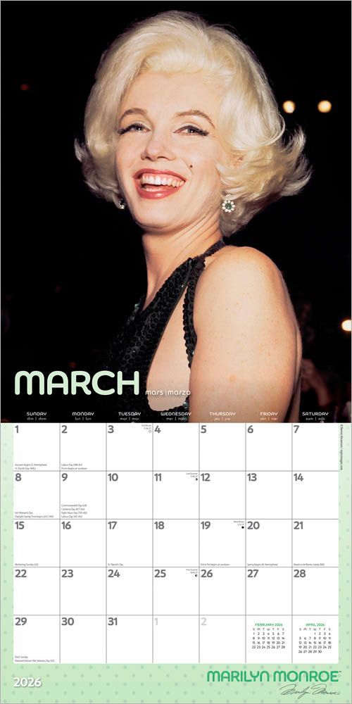 輸入版】2026年 マリリン・モンロー プラトー 壁掛けカレンダー