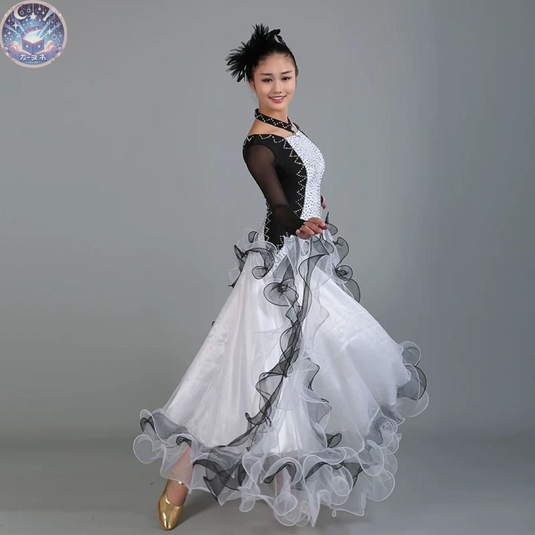 25年新作 全新未使用 華やかなスタンダードドレス！競技会やデモ、発表