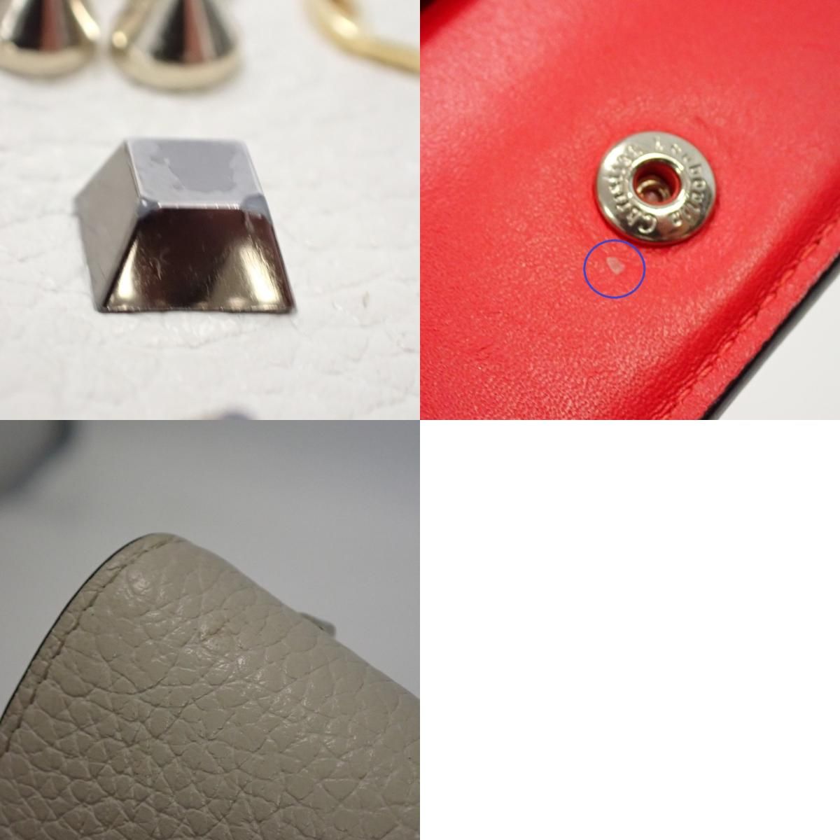 Th994362 クリスチャンルブタン パロマ 二つ折り財布 スタッズ 本革  