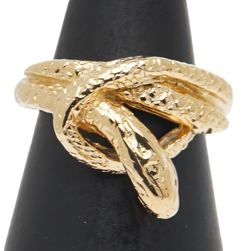 ヘビ スネーク モチーフ K18YG イエローゴールド レディース 1-0235246