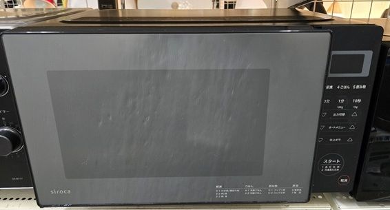 品 シロカ siroca 電子レンジ 18L 50 60Hz共用 横開き 庫内フラット SX-18D132 製 ブラック ○YR-19442○