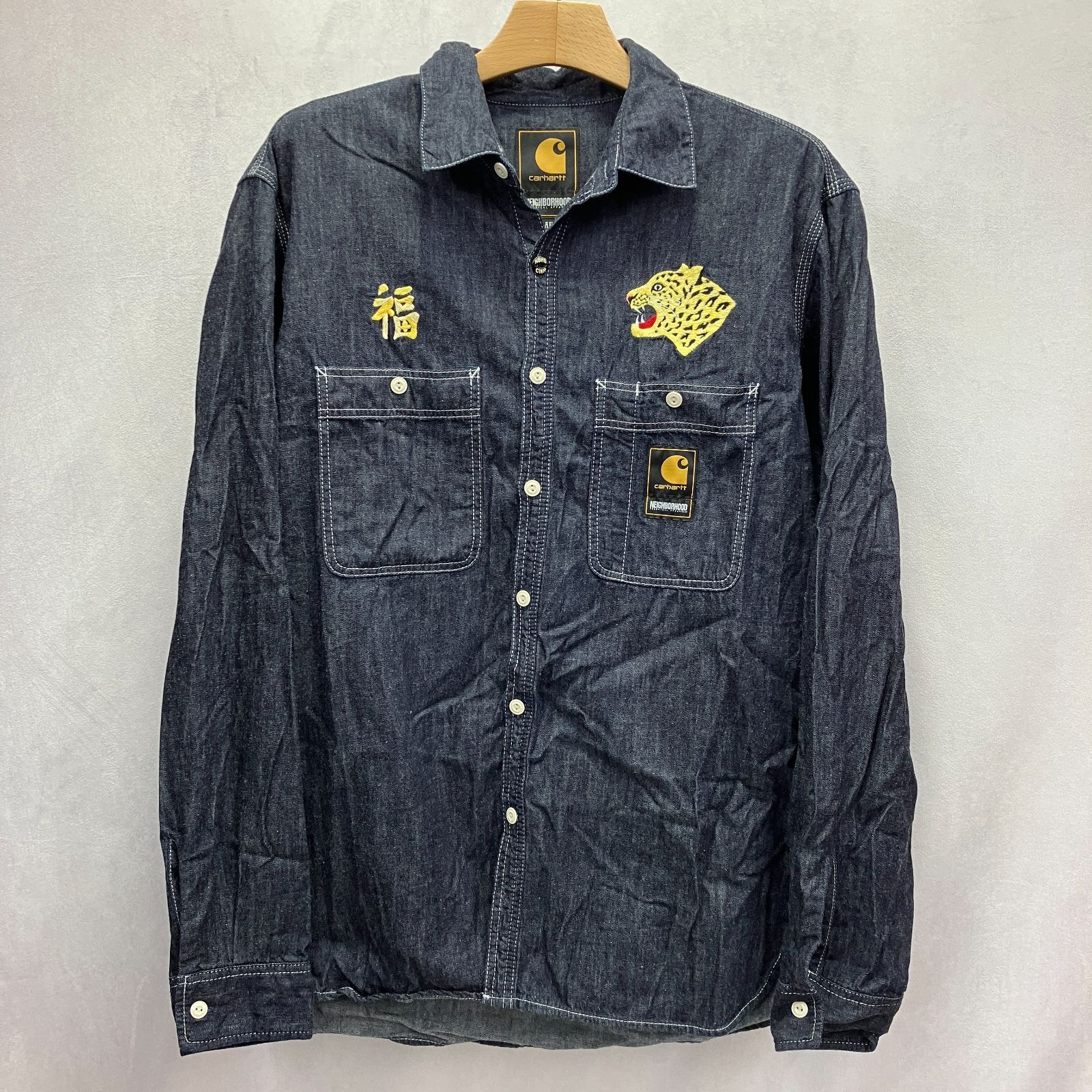 NEIGHBORHOOD シャンブレーシャツ　Lサイズ NEIGHBORHOOD × Carhartt ネイバーフッド × カーハート NHCH L/S
