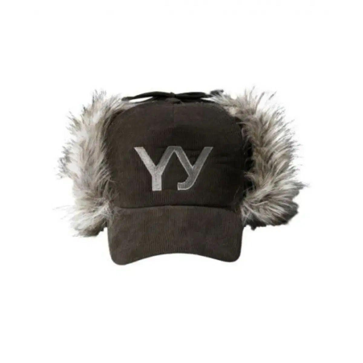 open yyファー付きコーデュロイキャップ