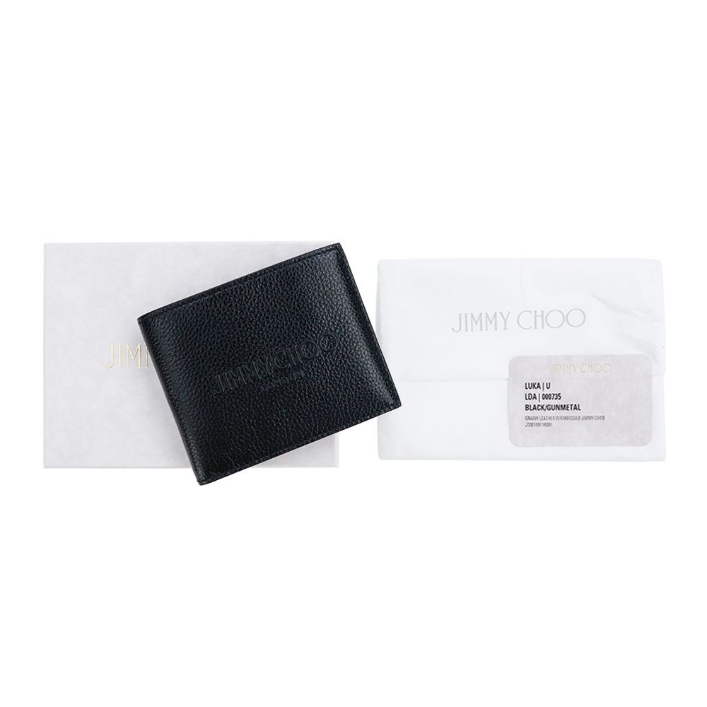 ジミーチュウ　LITZY 二つ折り　財布　ブラック　バッグ　スニーカー ジミーチュウ 二つ折り財布 ローレンス ブラック メンズ JIMMY