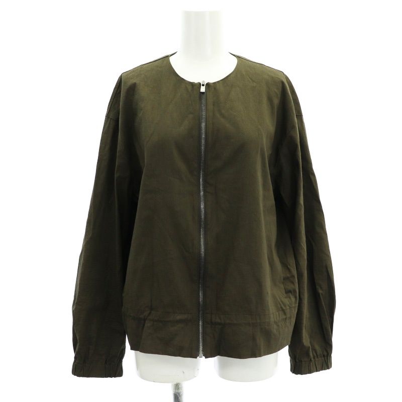 美品 セオリーリュクス Crisp Linen DITE ブルゾン カーキ 38 セオリーリュクス theory luxe 23SS Crisp Linen Dite ブルゾン