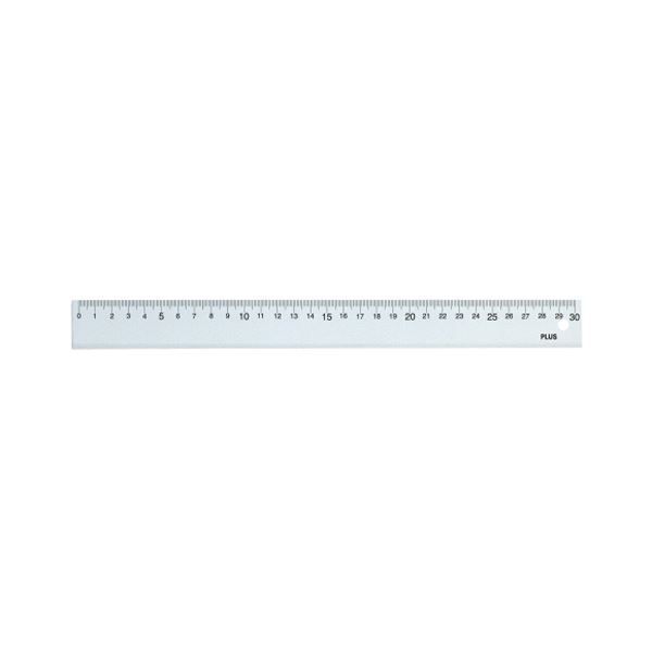 まとめ プラス 再生PET直定規 30cm47-189 1個 ×50セット