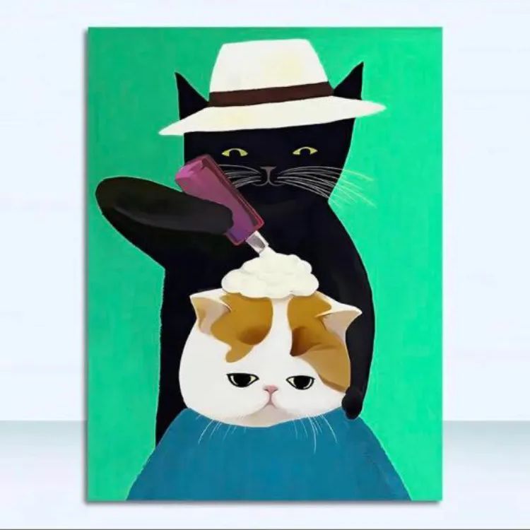 シャンプー猫 黒猫 ネコ好きのための アートポスター インテリア雑貨 美容室 ディスプレイ おもしろ レトロ 玄関 リビング トイレ 寝室 子ども部屋  - メルカリ
