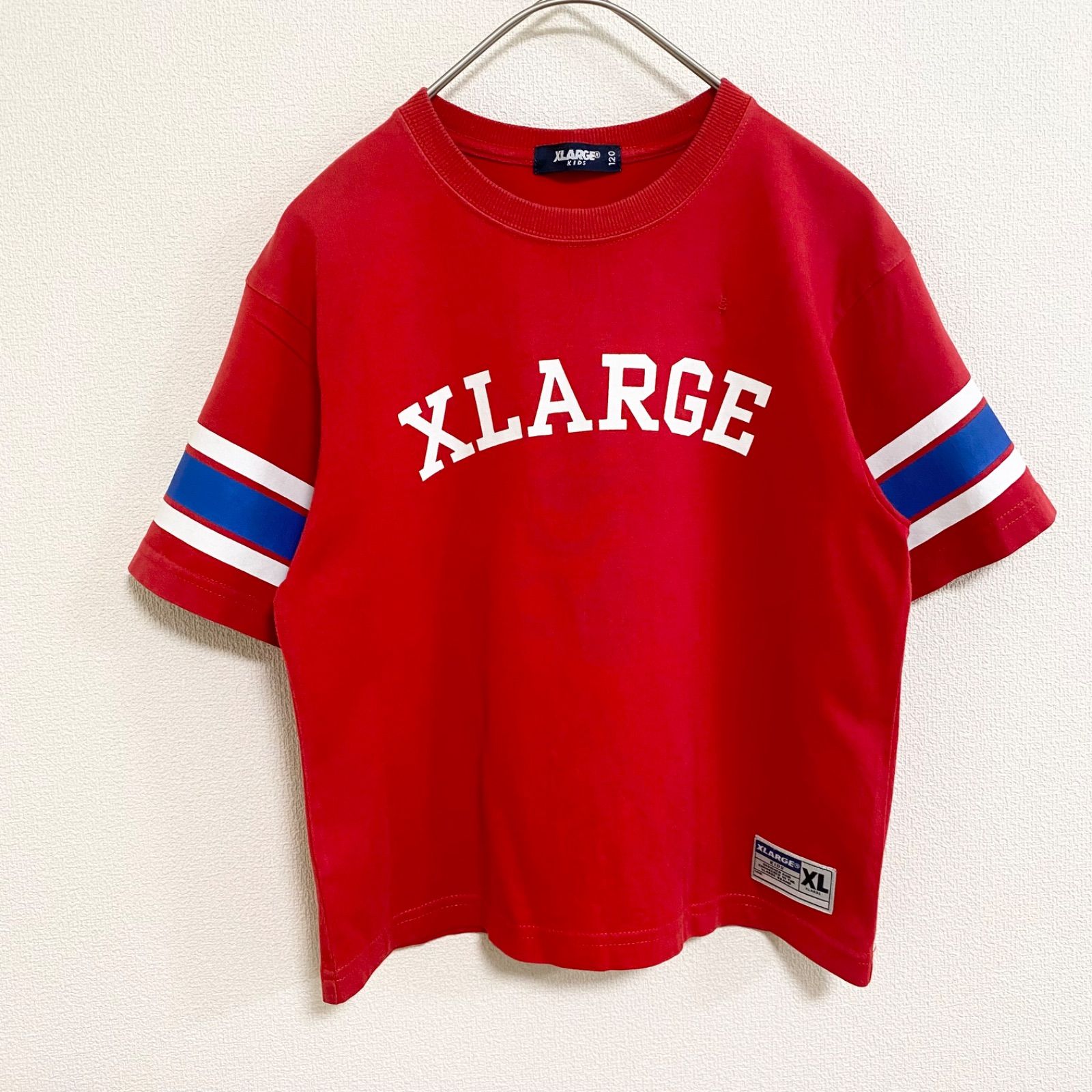 エクストララージ キッズ xlarge kids Tシャツ トリコロールカラー 青