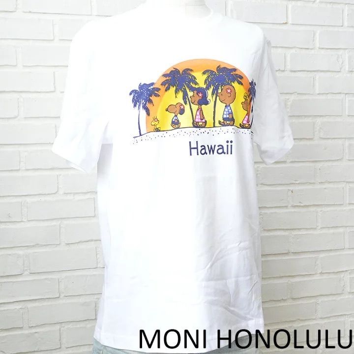 L 新品 並行輸入ハワイ限定　モニホノルル 日焼けスヌーピー Tシャツ