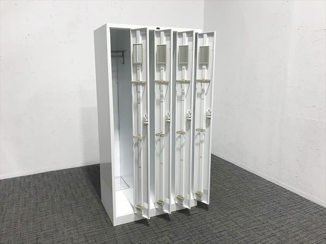 4人用ロッカー 鍵付き システムロッカー NS型 NS-4型 内田洋行 ウチダ オフホワイト