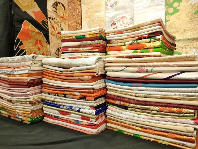 平和屋本店□袋帯 西陣 まとめて100点 鶴 鴛鴦 孔雀羽 向い蝶