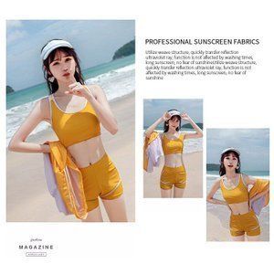 FIRフィットネス水着 レディース セパレート かわいい 体型カバー水着