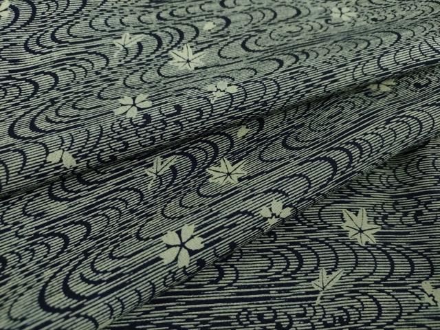 平和屋着物○藍造り国選定無形文化財 藍師・佐藤昭人 藍香房 小紋  