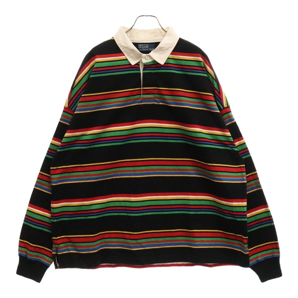 SAINT MICHAEL (セントマイケル) RUGGER SHIRT BORDER ボーダーラガー長袖シャツ マルチ SM-YS8-0000-025