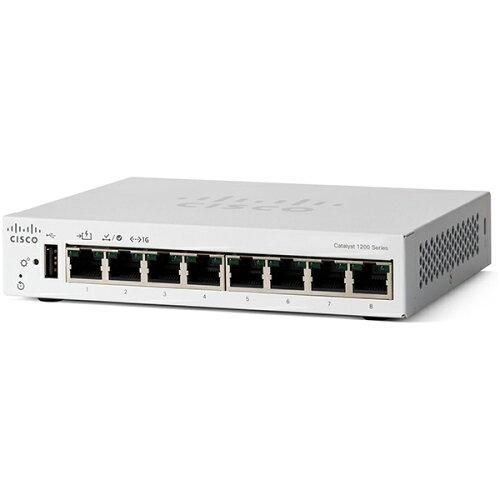 [Brand New, Ships in 2 Business Days] CISCO Cisco [No Rackmount Kit, Not Compatible] Catalyst 1200 8-Port GE Desktop Ext PS PoE Input (C1200-8T-D)