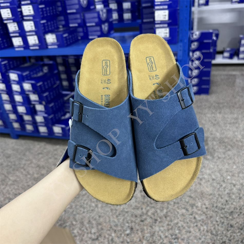 新品】ビルケンシュトック BIRKENSTOCK ZURICH / チューリッヒ スエードレザー コルクソールサンダル メンズ?レディース  ソフトフットベット チェスナット ダークブルー 42 - メルカリ