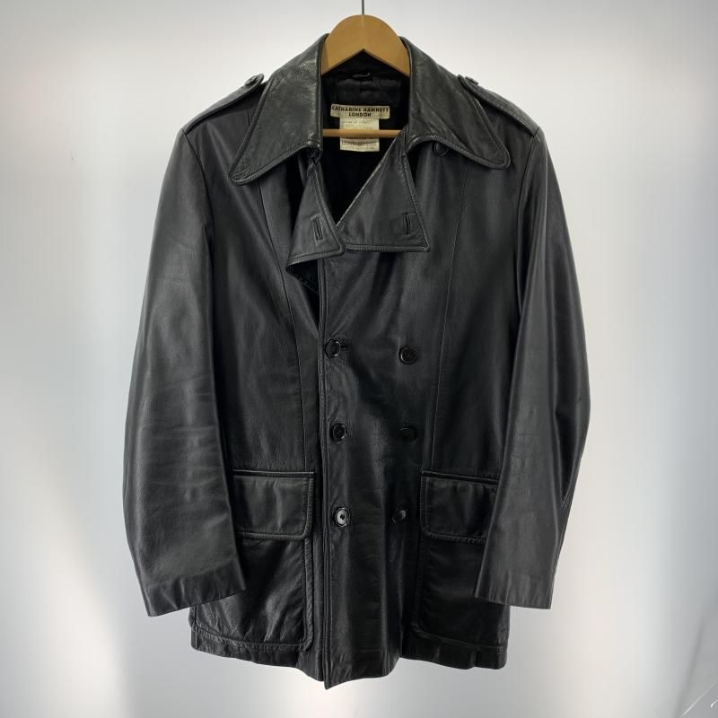 KATHARINE HAMNETT LONDON ブラックレザーコート KATHARINE HAMNETT LONDON ブラックレザーコート 【公式通販】