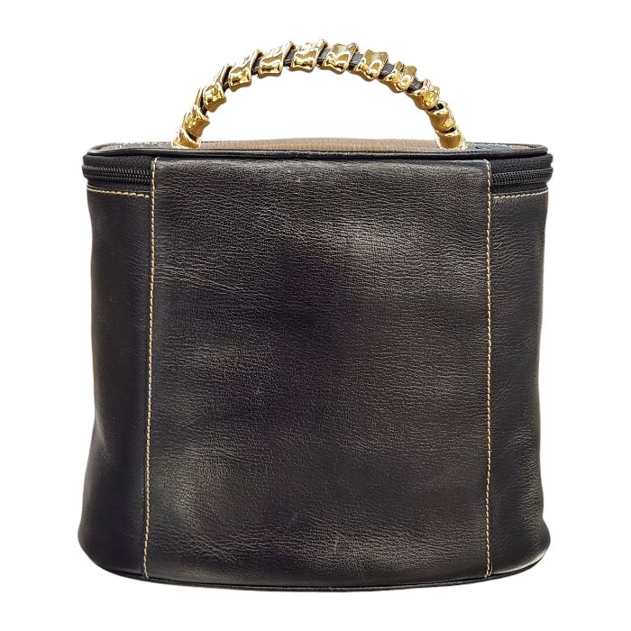 Loewe黒 レアなレザー バニティーバッグ 中古品】LOEWEロエベベラスケスバニティバック黒レザー