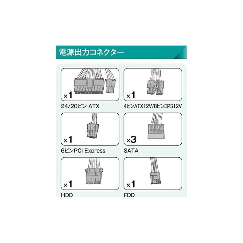 玄人志向 電源ユニット 300W TFX 電源 80 PLUS ゴールド PC電源 8cm 静音ファン KRPW-TX300W 90 1