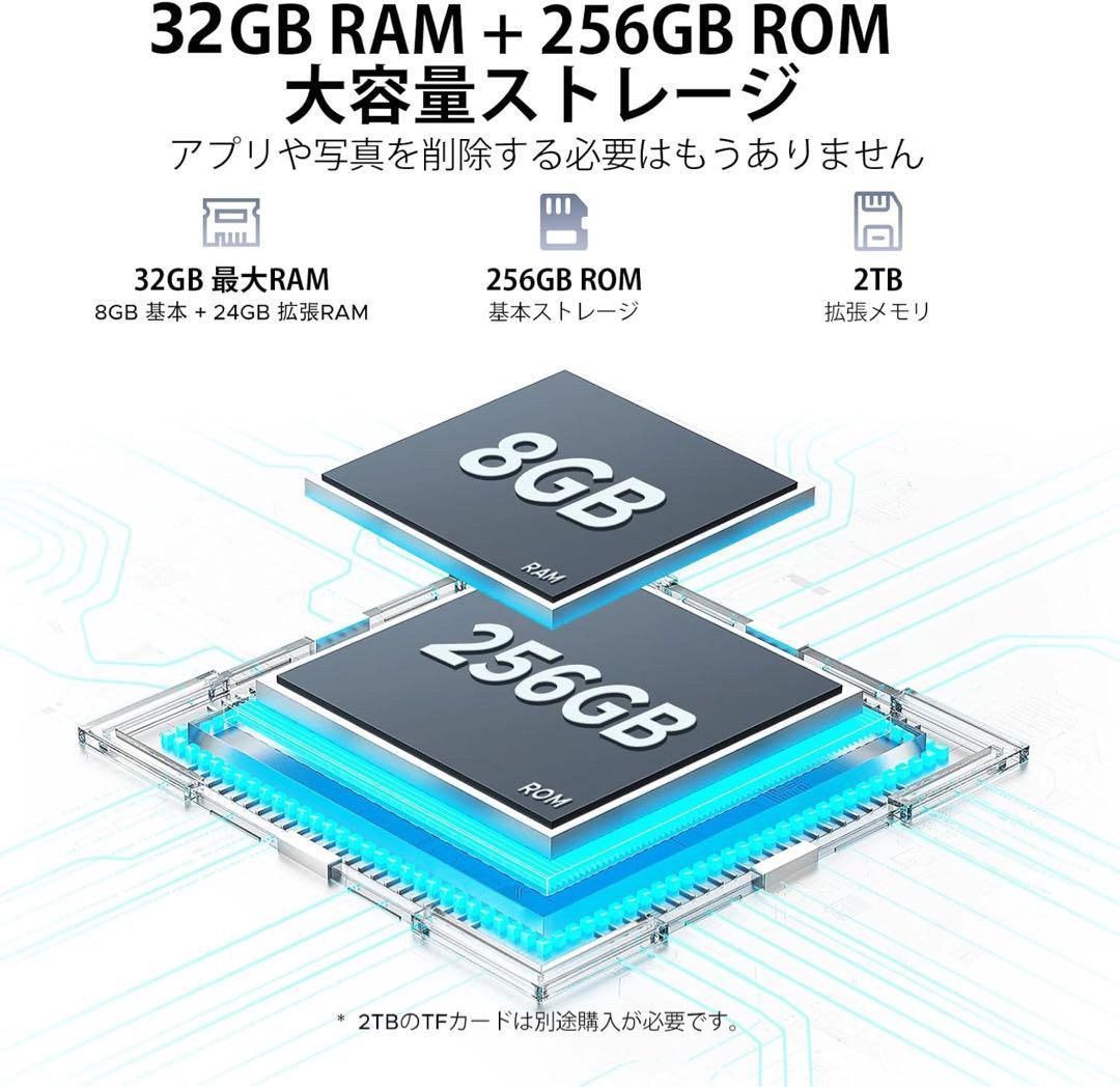 Android 15 タブレット 2K FHD 32GB+256GB+2TB拡張 Tablet Android 15 Tablet, 11