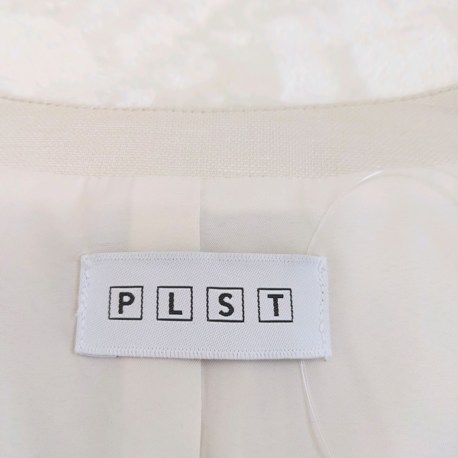 訳あり】PLST プラステ ジャケット ノーカラージャケット 襟なし