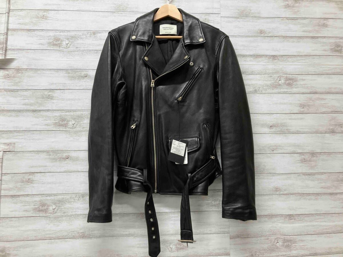 beautiful people ビューティフルピープル mapplethorpe riders JKT 20AW ダブルライダース ジャケット レザー 1045402841 ブラック XL 冬