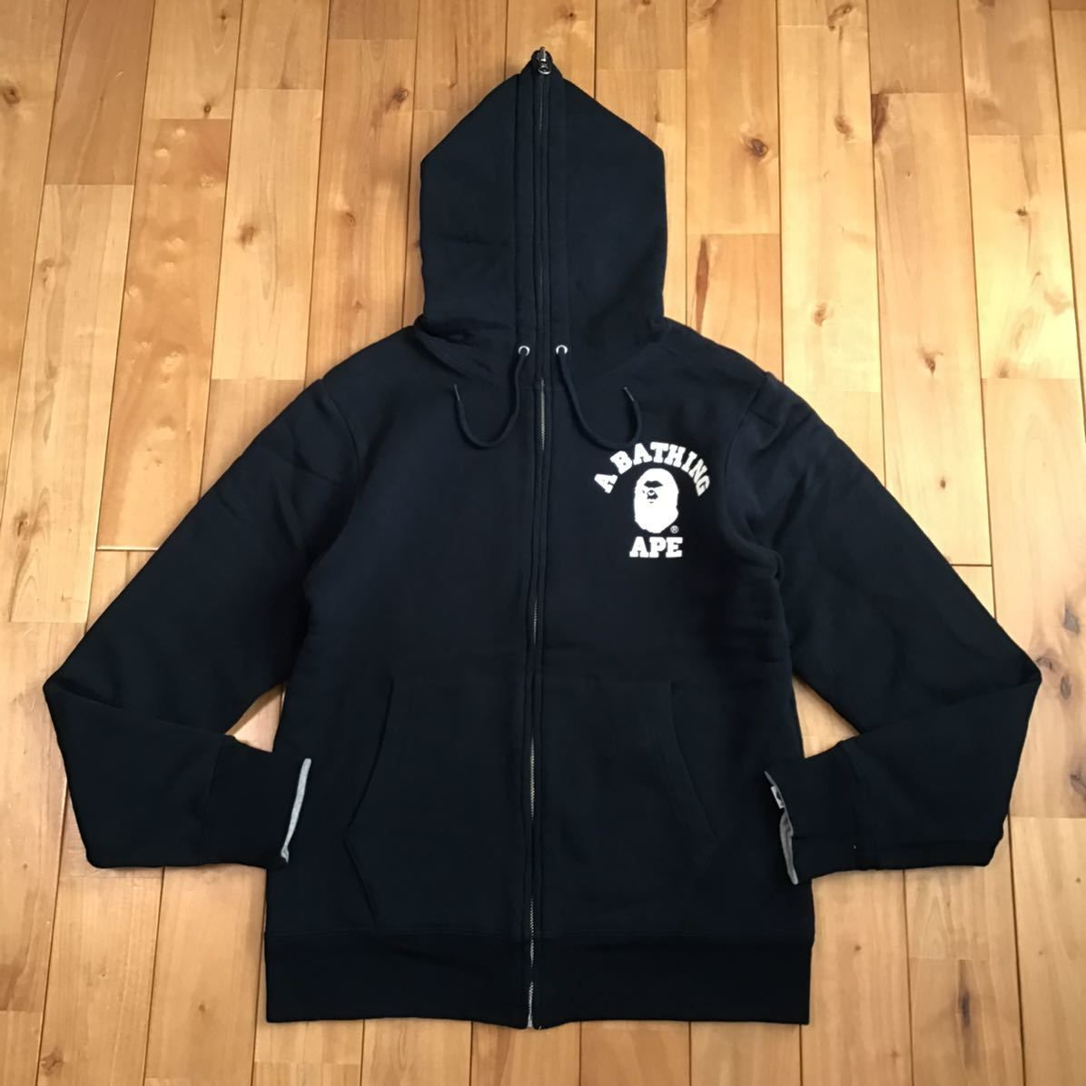 BAPE リバーシブル General カレッジロゴ フルジップ パーカー ☆リバーシブル☆ General カレッジロゴ フルジップ パーカー Mサイズ