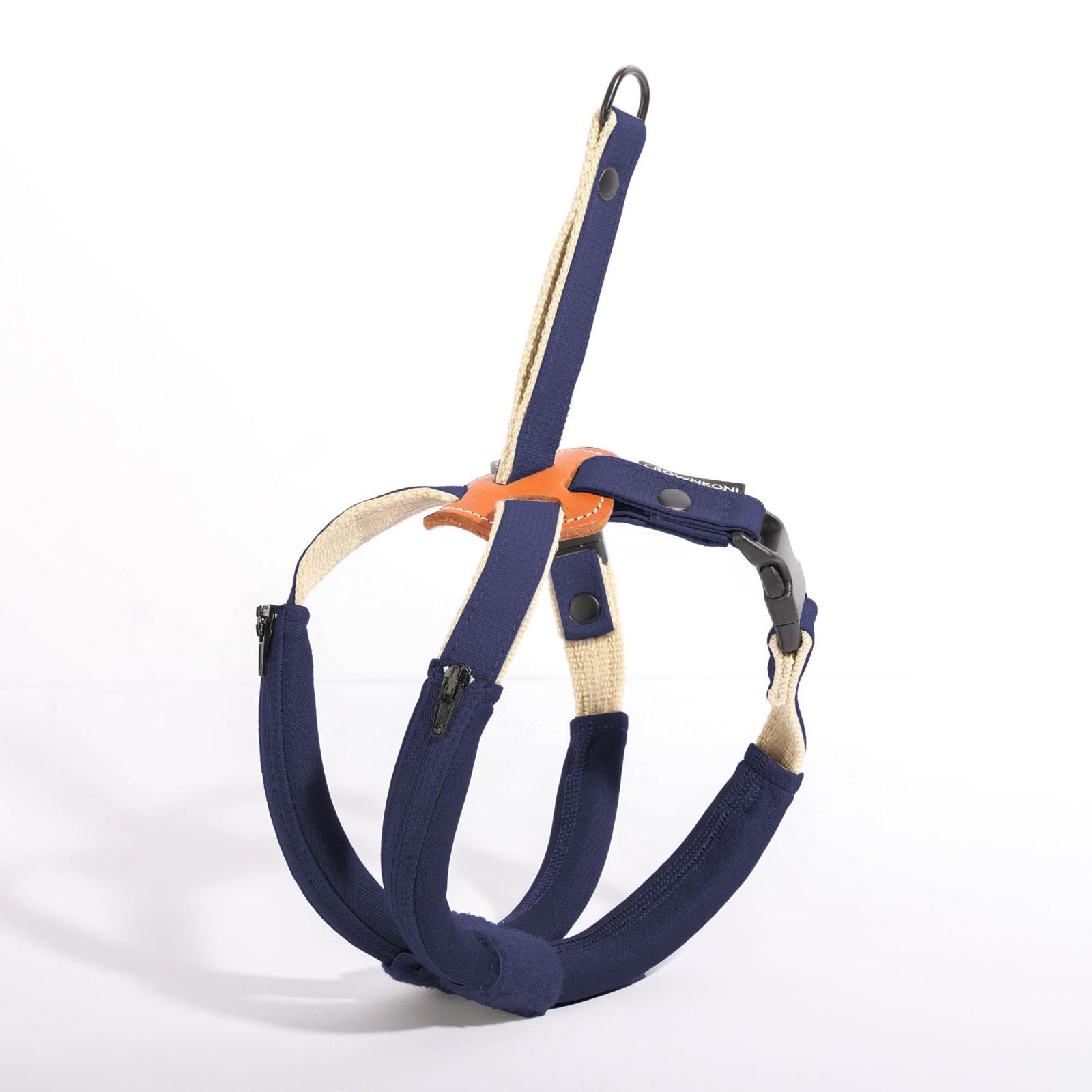 【特価セール】CROWN KONI犬用ハーネス 引っ張り防止 [首に窒息なし] 簡単着脱 咳き込み軽減 クイックプルサイズ調整 小型中大型犬用 歩行補助用 しつけ用 散歩用 ソフトで快適なクッション付き (ネイビーブルー Sサイズ)