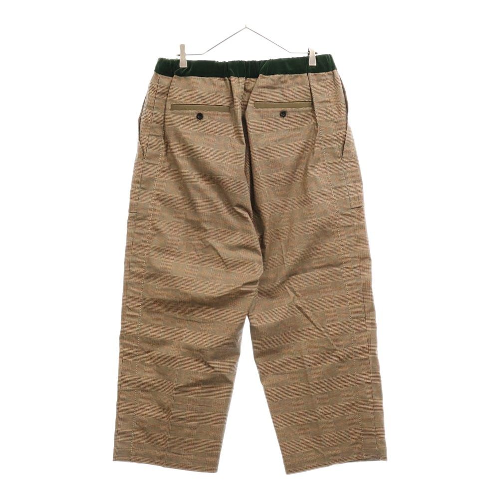 開店記念セール！ (サカイ) Sacai 21SS チェック総柄ワイド アジャストバックル パンツ