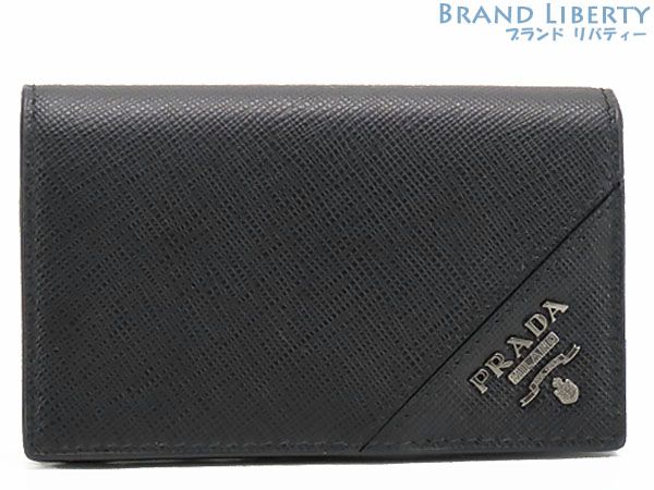 プラダ PRADA サフィアーノ メタル カードケース パスケース 名刺入れ NERO ブラック サフィアーノレザー 2MC122