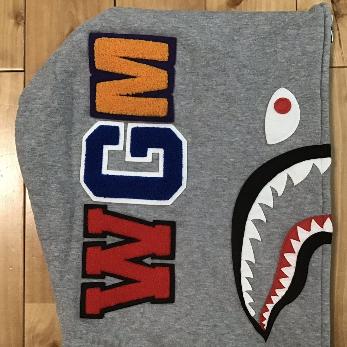 ☆XL☆ WGM シャーク パーカー グレー shark full zip hoodie a