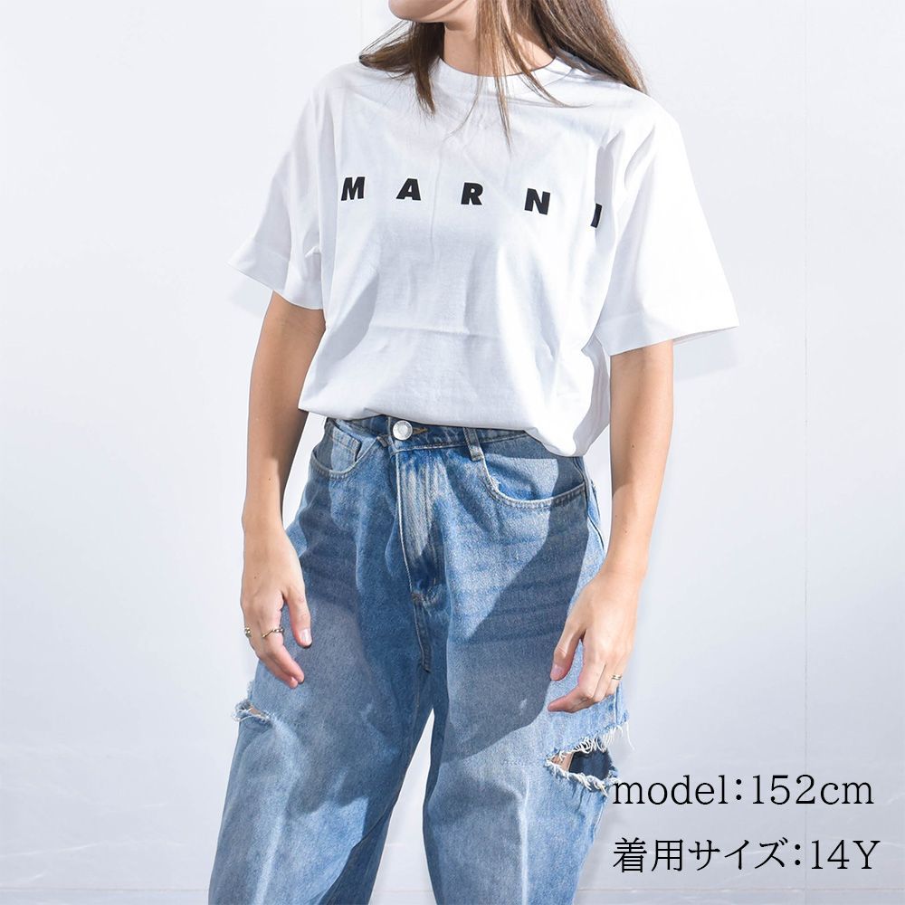 マルニ MARNI Tシャツ 半袖 14Y レディース Mサイズ相当 新品未使用 マルニ Tシャツ レディース ロゴ 半袖 ブランド 親子リンク