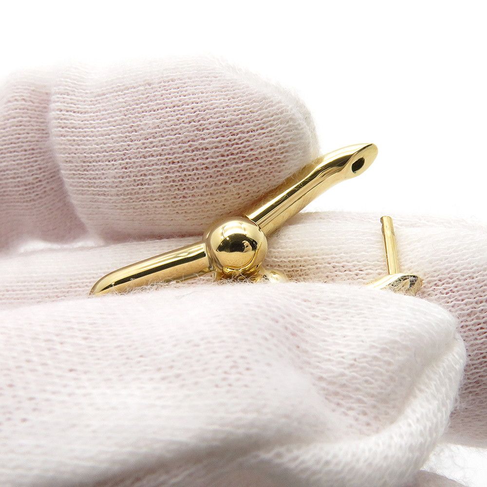 ティファニー ピアス ハードウェア ミディアム リンク ピアス K18YG  