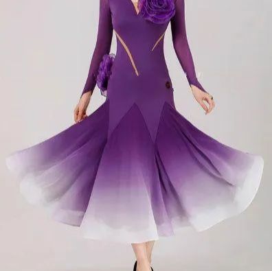 社交ダンスドレス 立体花