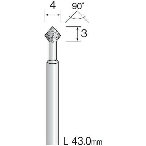 【新品・2営業日で発送】ミニター ミニモ 電着ダイヤモンドバー#140 Φ4 (AD2712 7038)