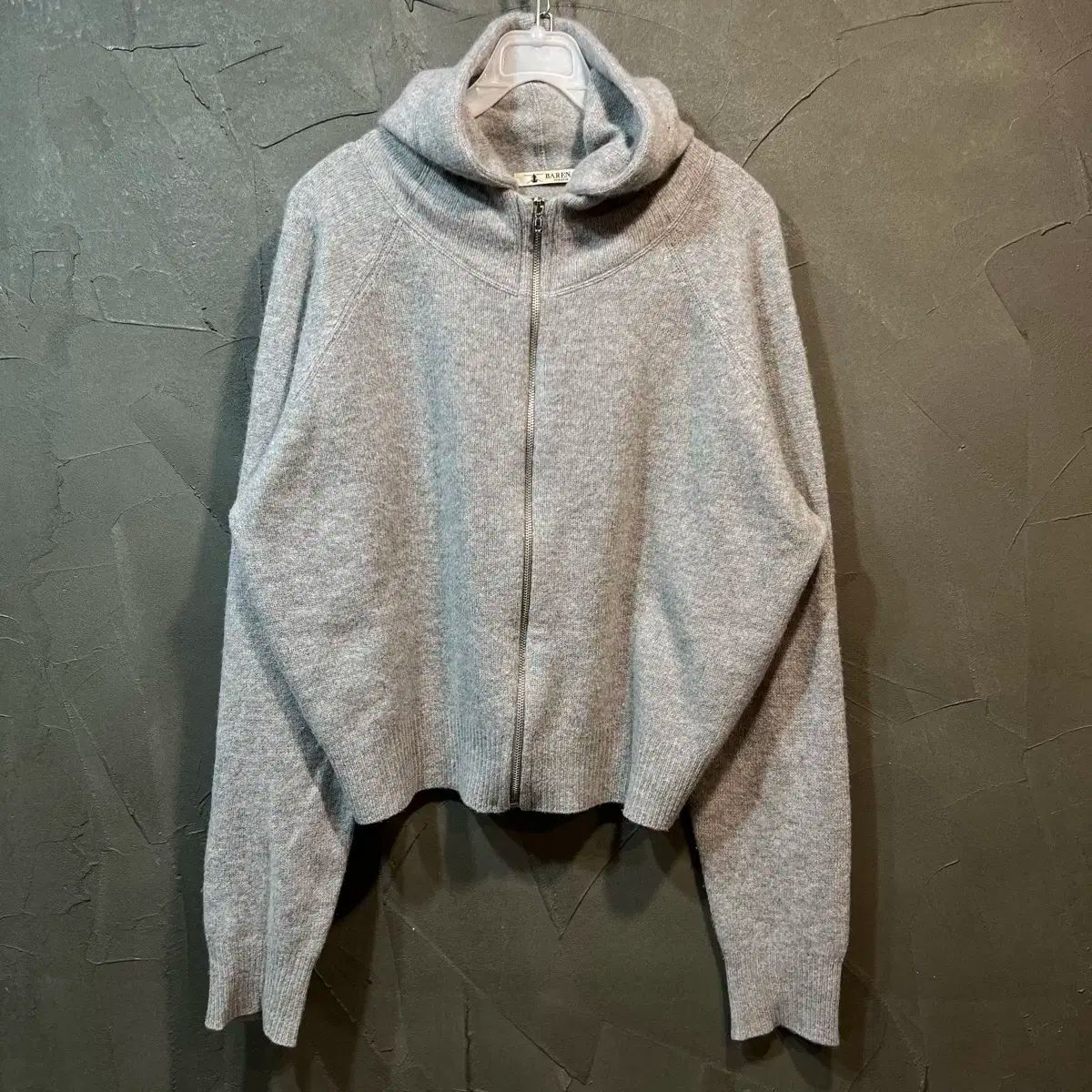 S BARENA Venezia ヴァレンナ ヴェネツィア ニット ジップアップパーカー フード付き グレー