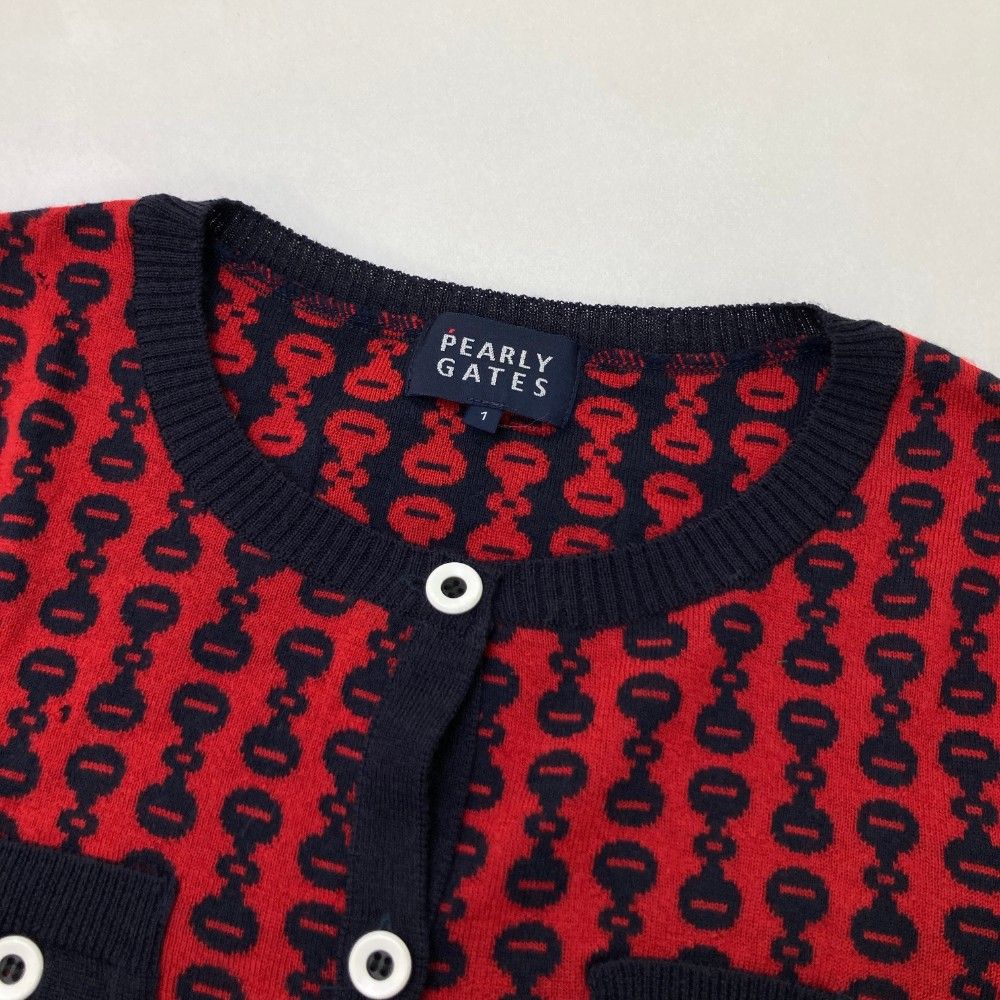 サイズ：1 PEARLY GATES パーリーゲイツ 七分袖 ロング ニット