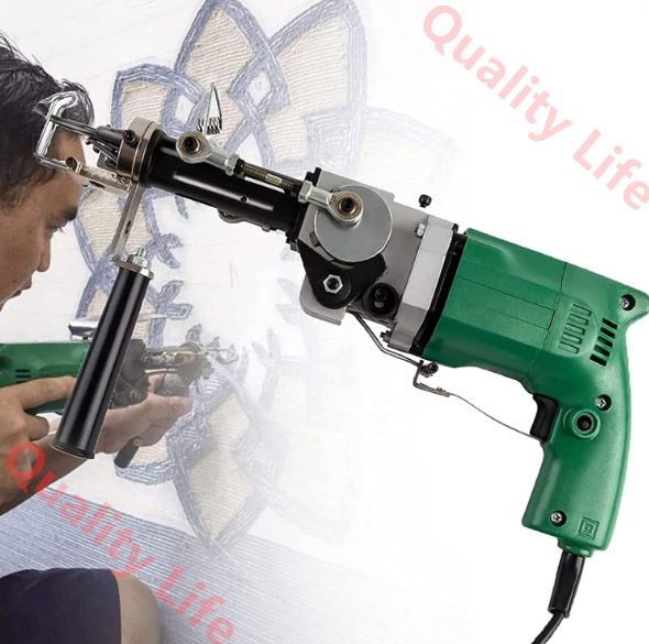 タフティングガン 電動カーペットタフティングガン 2 in 1電動手動カット ループパイルカーペット製造ツール 電動カーペット織りタフティングガン 手作りDIY 向け 110v 110v