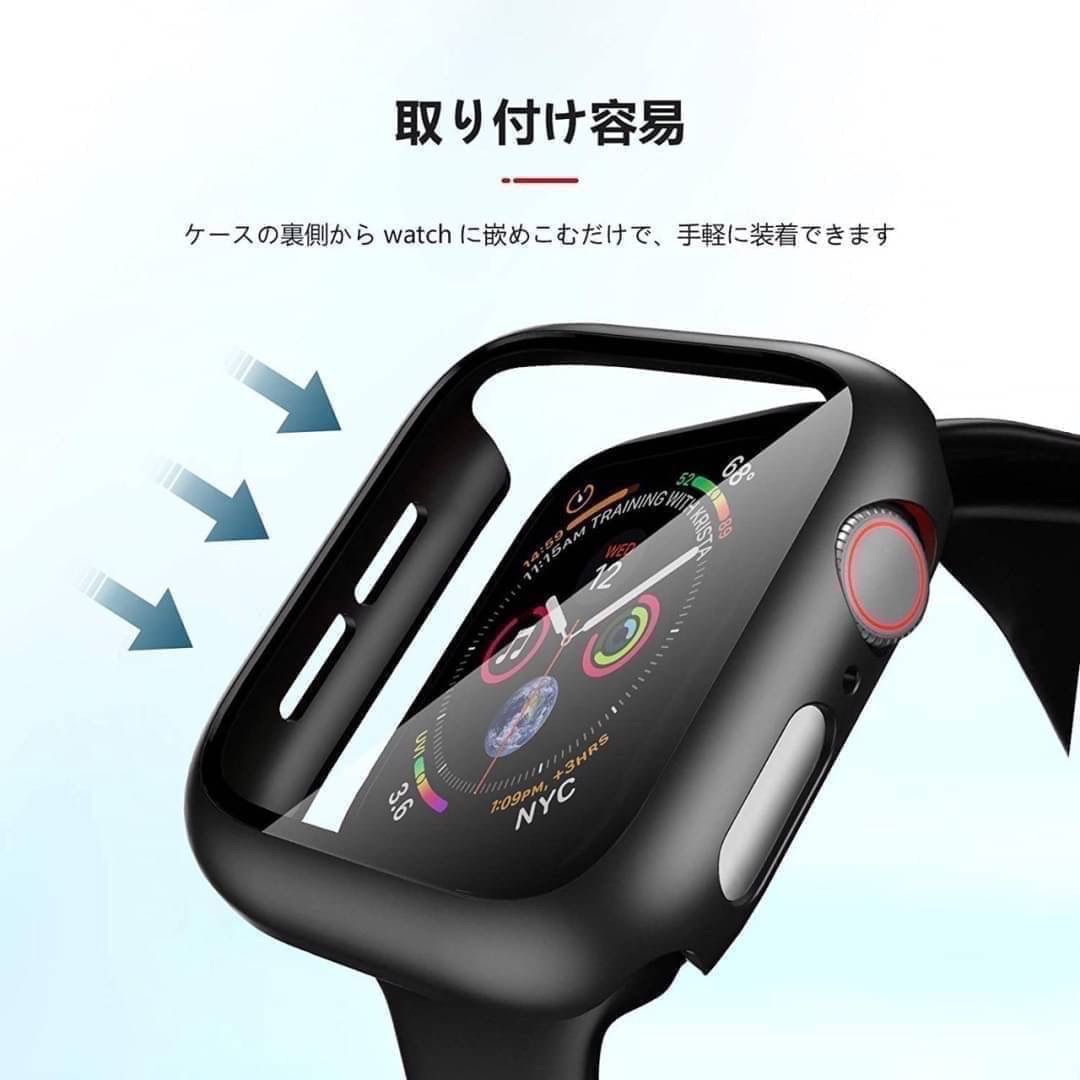 Apple Watch アップルウォッチ ケース ラバーバンド ピンク41 45